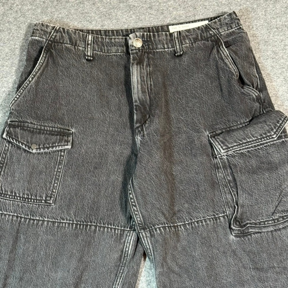 rag & bone Black Washed Cargo Jeans - Picture 3 of 11